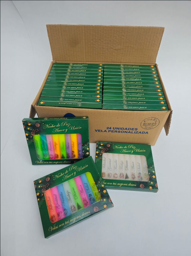 Caja de velas personalizadas, velas de los deseos, vela espritual, regalos
